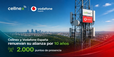Cellnex renueva por 10 años su acuerdo con Vodafone España para mantener 2.000 puntos de presencia y ampliar su alianza