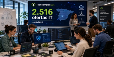 El empleo tecnológico en España se consolida con 2.516 ofertas IT publicadas en julio, según el informe de Tecnoempleo